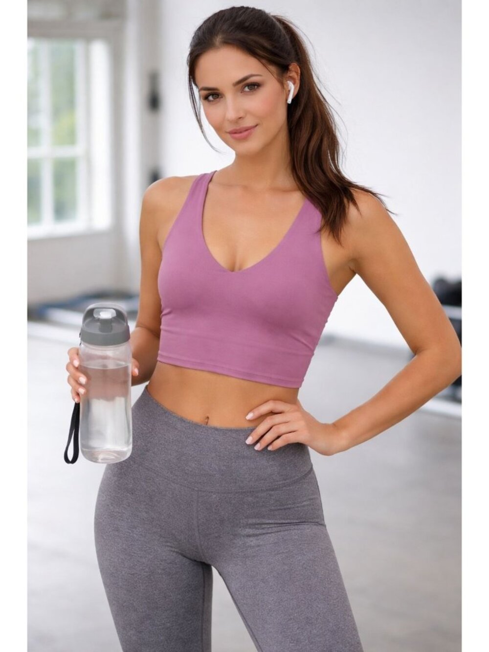 All in Motion size XS Everyday soft Light support Sports Bra Pink Mauve
